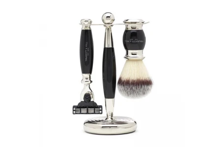 Набір для гоління Truefitt & Hill Edwardian Collection Mach 3 Ebony (Synthetic Hair Brush)