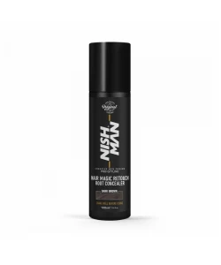 Спрей для маскування сивини Nishman Hair Magic Retouch Root Concealer "Dark Brown" 100 мл