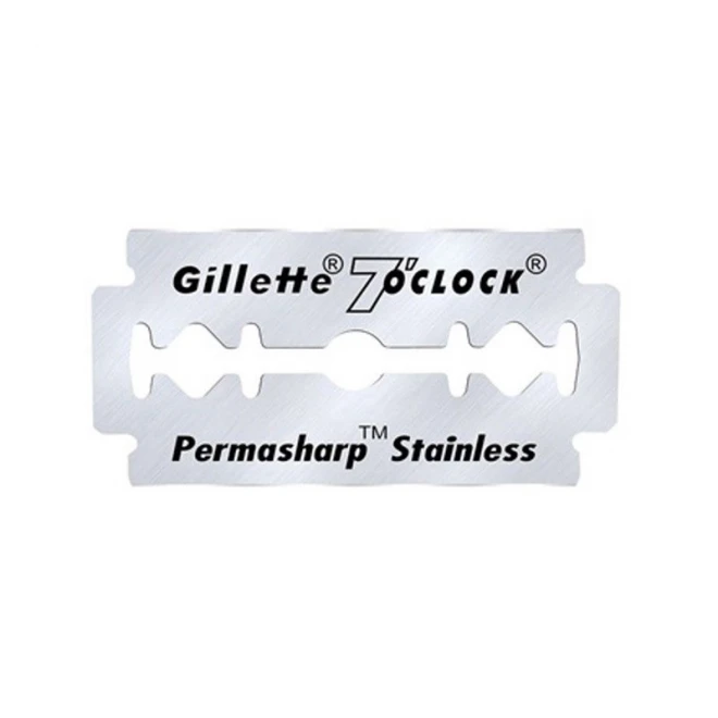 Леза Gillette 7 O’Clock Permasharp Stainless 10 шт