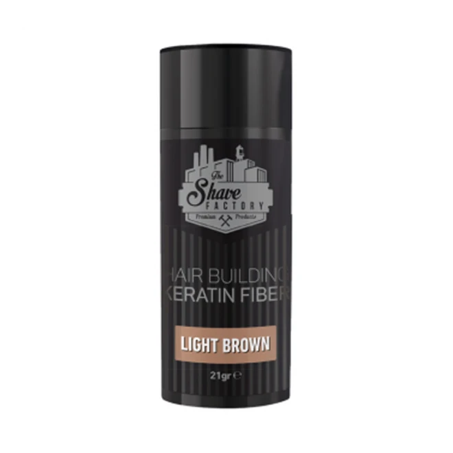 Кератинове волокно для нарощування волосся Shave Factory Keratin Fiber Light Brown 21г