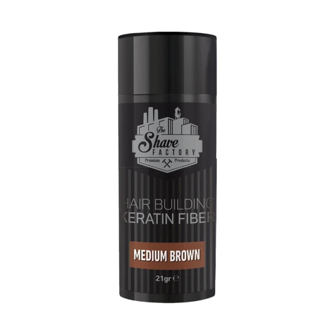 Кератинове волокно для нарощування волосся Shave Factory Keratin Fiber Medium Brown 21г