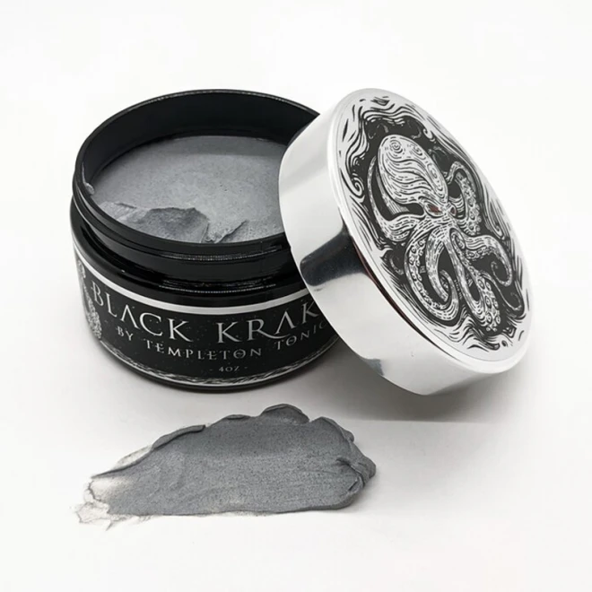 Глина для стилізації волосся матова Templeton Tonics Black Kraken Clay 113 г
