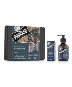 Набір для бороди Proraso Duo Pack Oil + Shampoo Azur Lime