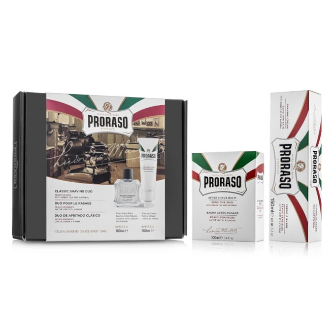Набір для гоління Proraso Duo Pack Tube + Balm Sensitive