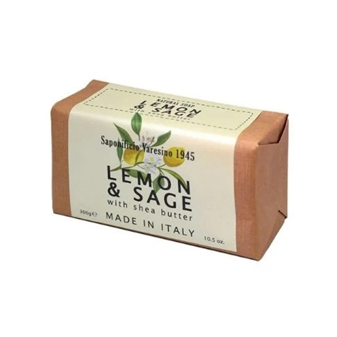 Мило туалетне Saponificio Varesino Lemon and Sage Bar Soap 300 г