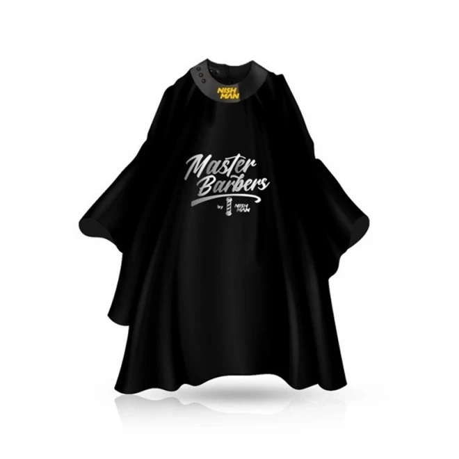 Перукарський пенюар Nishman Barber Cape Black & Yellow