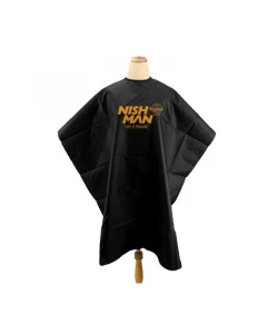 Перукарський пенюар Nishman Barber Cape Black