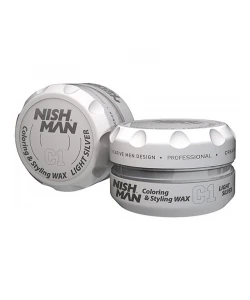 Віск для фарбування волосся Nishman Hair Coloring Wax (light silver) C1 100 мл