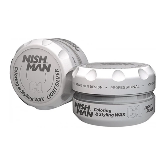 Воск для окрашивания волос Nishman Hair Coloring Wax (Light Silver) C1 100 мл