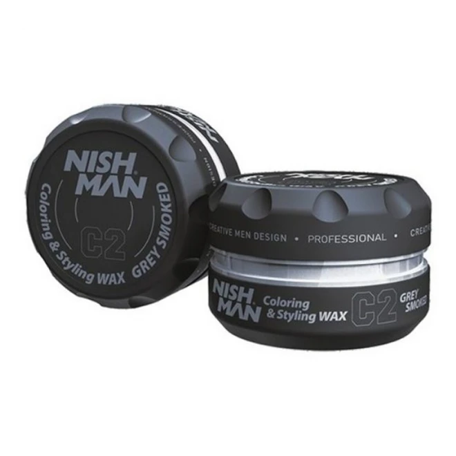Помада для фарбування волосся Nishman Hair Coloring Wax (grey smoked) C2 100 мл