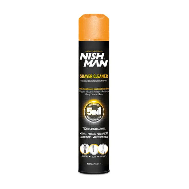Гігієнічний спрей для інструментів 5в1 Nishman Shaver Cleaner 400 мл