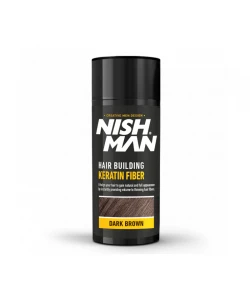Кератинова фібра для об'єму волосся Nishman Hair Keratine Fiber Dark Brown 20 г