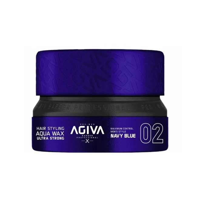 Віск для стилізації волосся Agiva Aqua Wax Ultra Strong 02 Navy Blue 155 мл