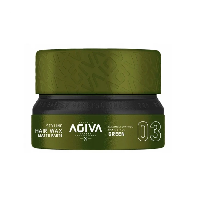 Паста для стилізації волосся Agiva Hair Styling Wax Matte Paste 03 Green 155 мл