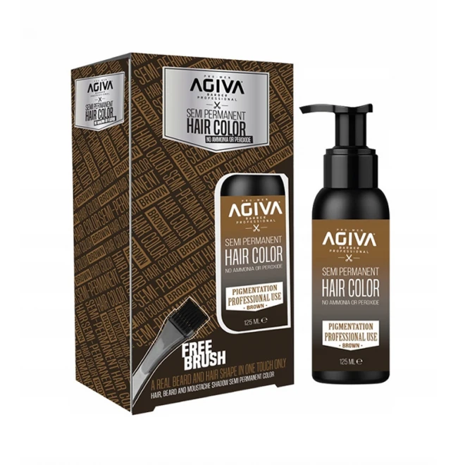Спрей для тимчасового фарбування волосся Agiva Semi Permament Hair Color Brown 125 мл