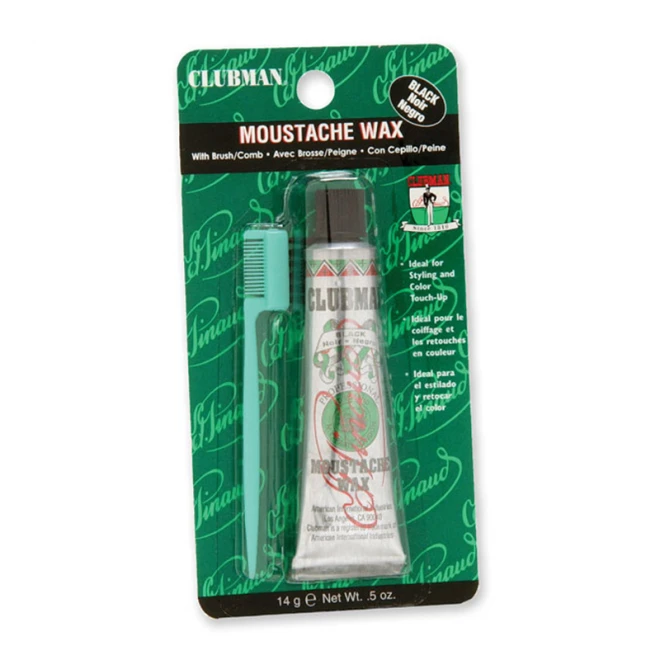 Віск для вкладання та підфарбовування бороди Clubman Pinaud Moustache Wax Black 14 г