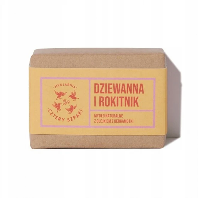 Натуральне мило Cztery Szpaki Dziewanna i Rokitnik з олією бергамоту 110 г