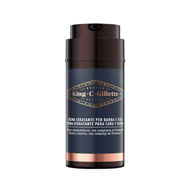 Зволожуючий крем для обличчя та бороди King C Gilette Face & Stubble Moisturizer 100 мл