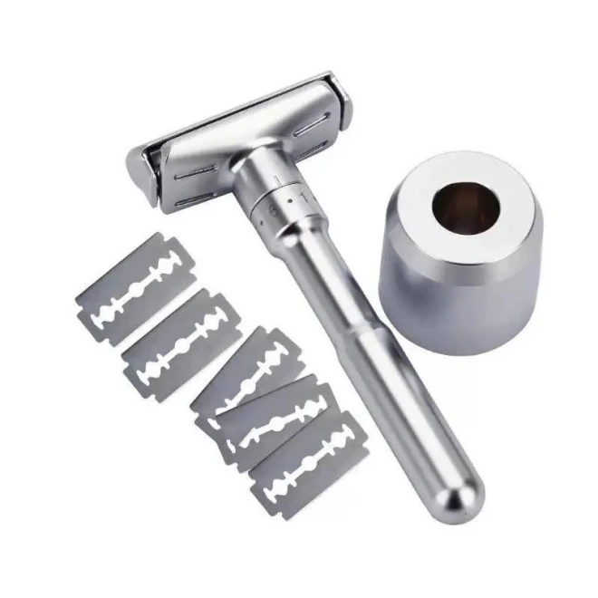 Станок для гоління Т-подібний з підставкою Shlyuz FlexEdge Adjustable Razor With Stand