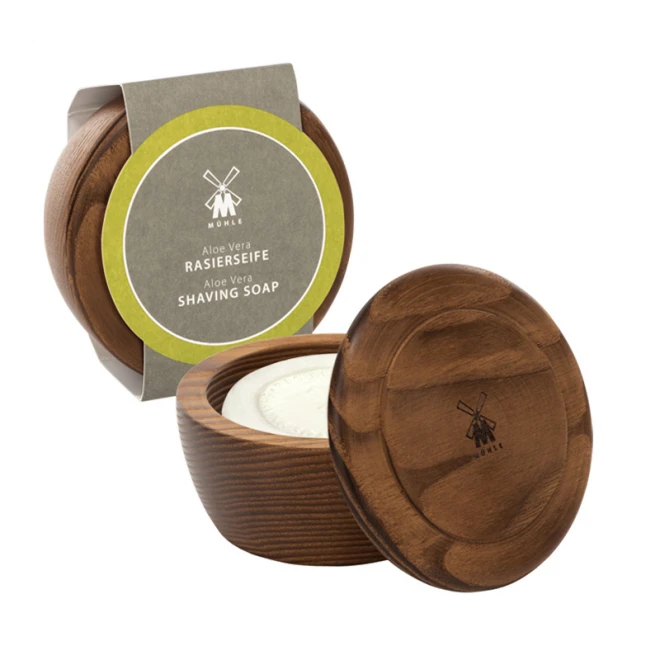 Мило для гоління в дерев'яній чаші Muhle Aloe Vera Shaving Soap 65 г