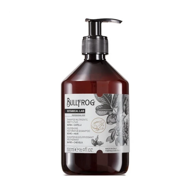 Шампунь для волосся та бороди Bullfrog Nourishing Restorative Shampoo 500 мл