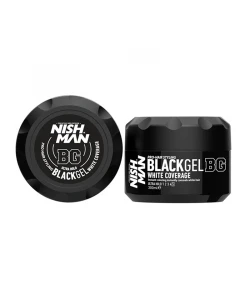 Гель для маскування сивого волосся Nishman Black Gel White Coverage 300 мл