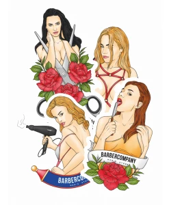 Стікерпак Barbercompany Barber Girls