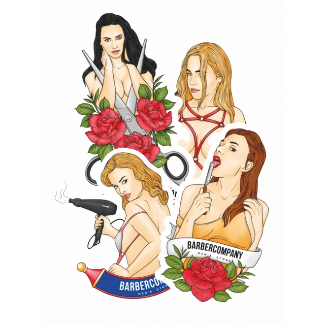 Стікерпак Barbercompany Barber Girls