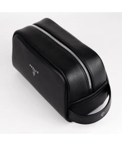 Косметичка кожаная Poelle King (черная)