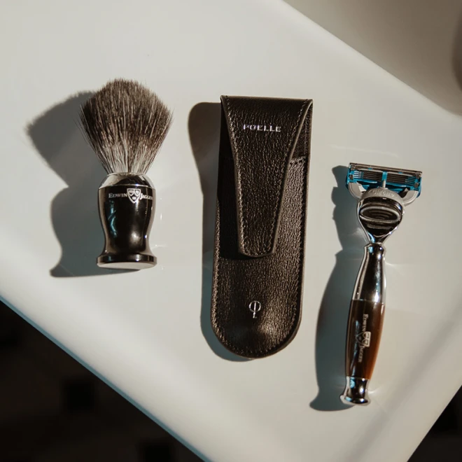 Чохол для станка шкіряний Poelle (коричневий)