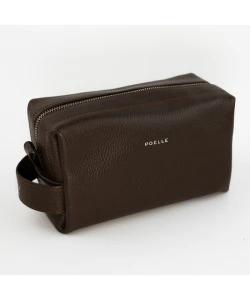 Косметичка кожаная Poelle Lux размер L (коричневая)