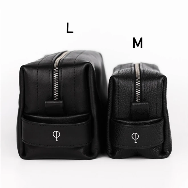 Косметичка шкіряна Poelle Lux розмір L (коричнева)