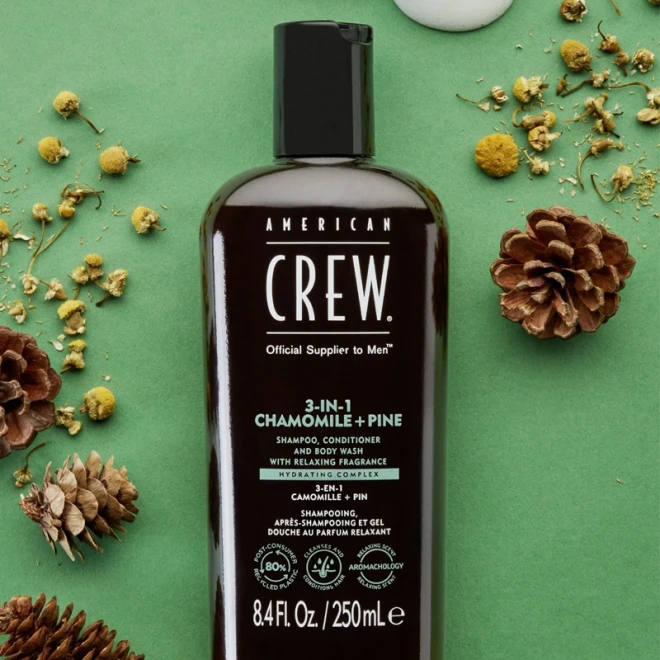 Шампунь (3 в 1) American Crew Shampoo Conditioner and Body Wash Chamomile Pine 250 мл