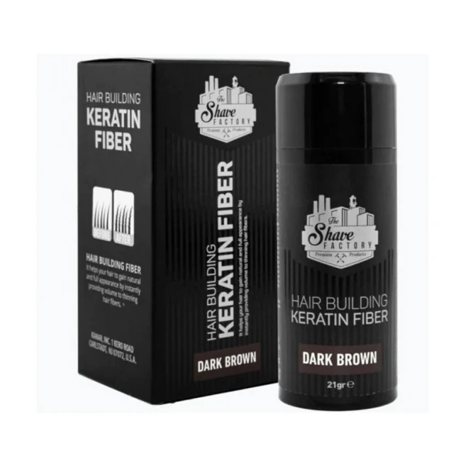Кератинове волокно для нарощування волосся Shave Factory Keratin Fiber Dark Brown 21г