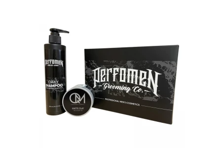 Подарунковий набір для чоловіків PerfomeN Daily Shampoo 250мл + QM Matte Clay 100мл