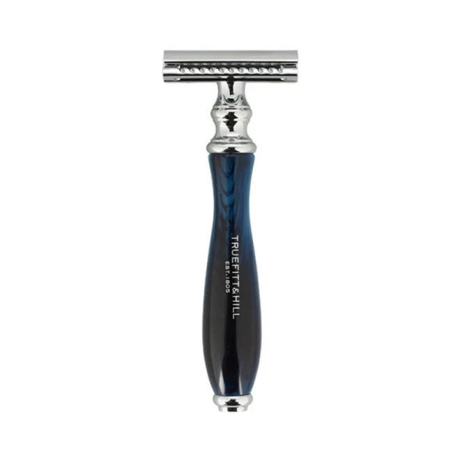 Станок для гоління Т-подібний Truefitt & Hill Wellington Faux Blue Opal DE Safety Razor