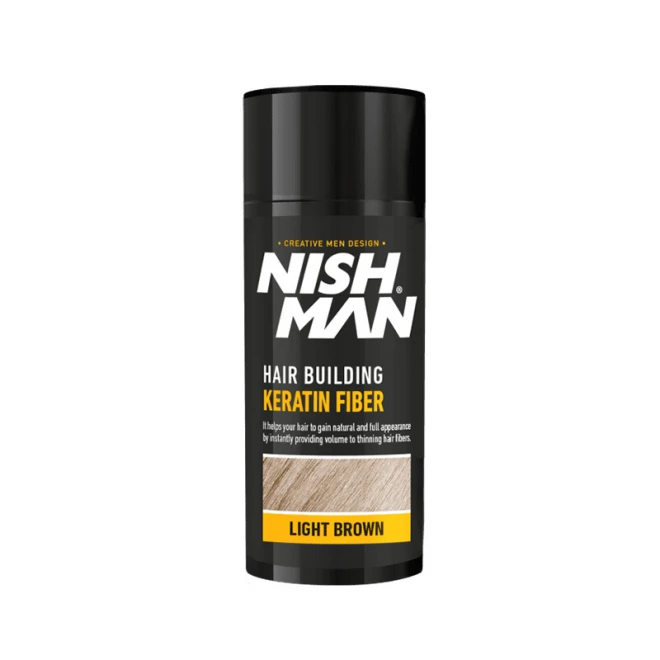 Кератинова фібра для об'єму волосся Nishman Hair Keratine Fiber Light Brown 20 г