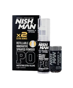 Пудра для стилізації волосся в спреї Nishman Light Control Refillable Sprayed Powder 20+20 г
