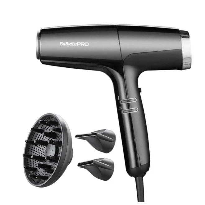 Фен для волосся BaByliss PRO Falco Black&Silver