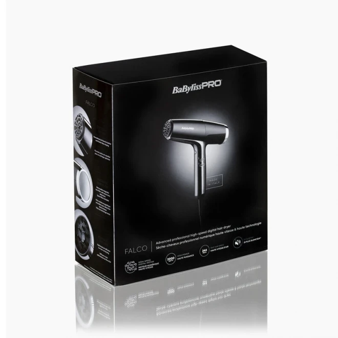 Фен для волосся BaByliss PRO Falco Grey&Gold