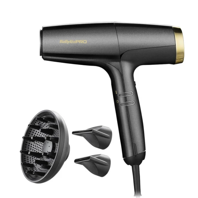 Фен для волосся BaByliss PRO Falco Grey&Gold