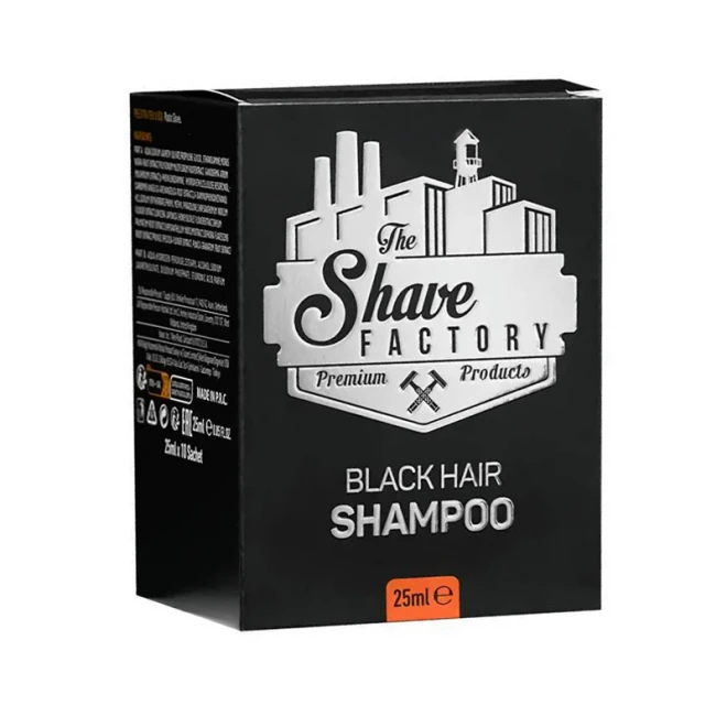 Шампунь для маскування волосся The Shave Factory Black Hair Shampoo 10 x 25мл