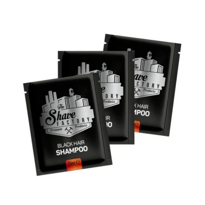 Шампунь для маскування волосся The Shave Factory Black Hair Shampoo 10 x 25мл