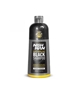 Шампунь для волосся та бороди Nishman Hair & Beard Black Shampoo 400 мл