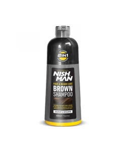 Шампунь для волосся та бороди Nishman Hair & Beard Brown Shampoo 400 мл