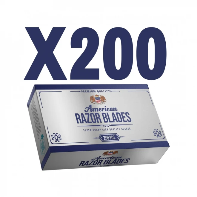 Леза для гоління American Razor Blades 200 шт. DE