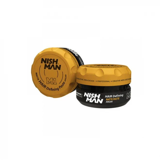 Матова паста для стилізації волосся Nishman Hair Defining Matte Paste M1 30 мл – сильна фіксація та матовий фініш | компактний формат для подорожей