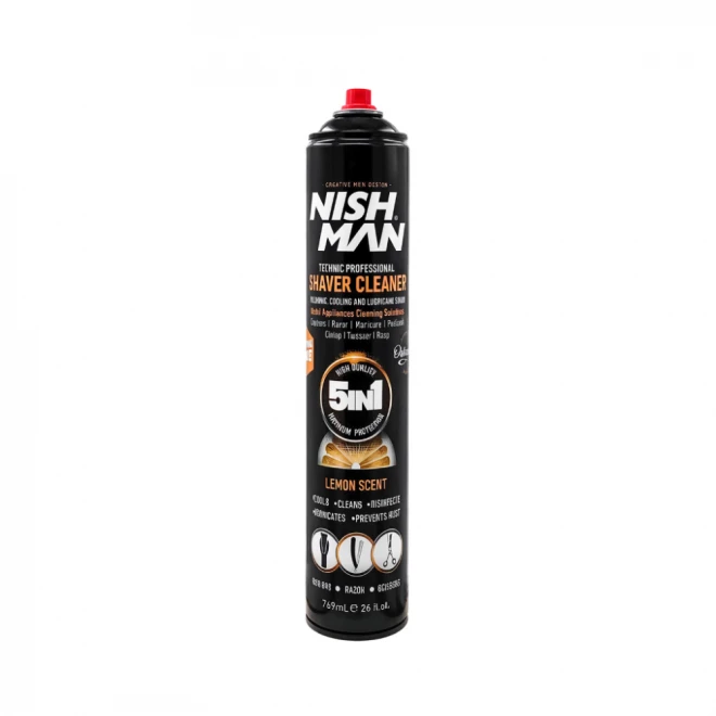 Спрей 5в1 для машинок Nishman Shaver Cleaner 5in1 Лимон 769 мл