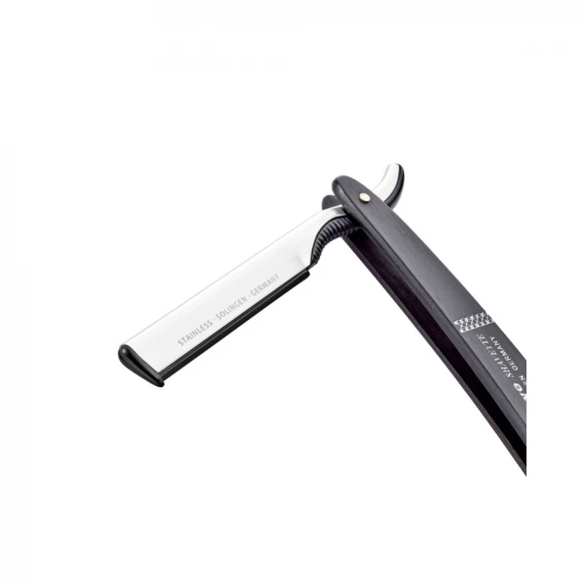 Бритва-Шаветт Dovo Shavette 201 061 Ebony Wood – шаветка зі змінними лезами, нержавіюча сталь + ручка з ебенового дерева