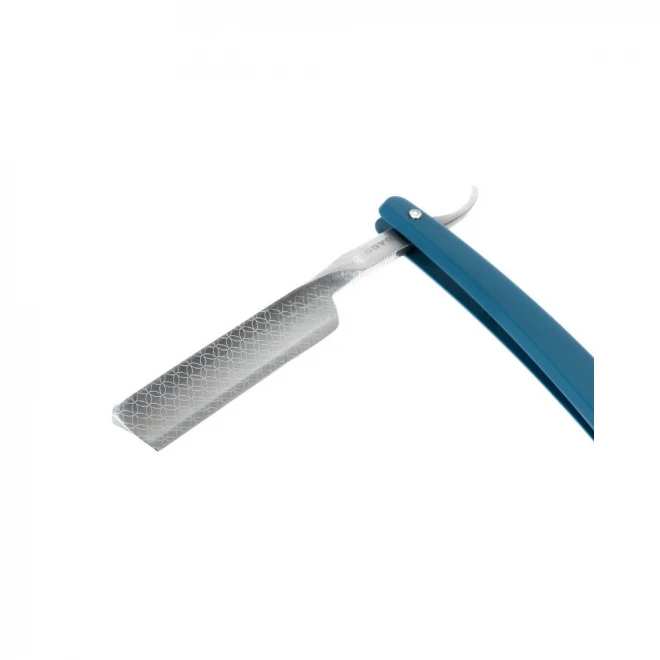 Бритва традиційна Dovo Runde Sache Blue Carbon Steel 5/8” – класична небезпечна бритва з вуглецевої сталі та синьою дерев'яною ручкою